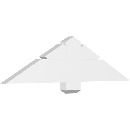 Ekena Millwork Kennewick Architectural Grade PVC Gable Bracket, 48"W x 12"H x 2"D x 6"F, 6/12 Pitch GBP048X12X0206KEN00